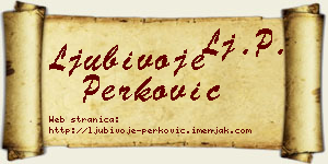 Ljubivoje Perković vizit kartica